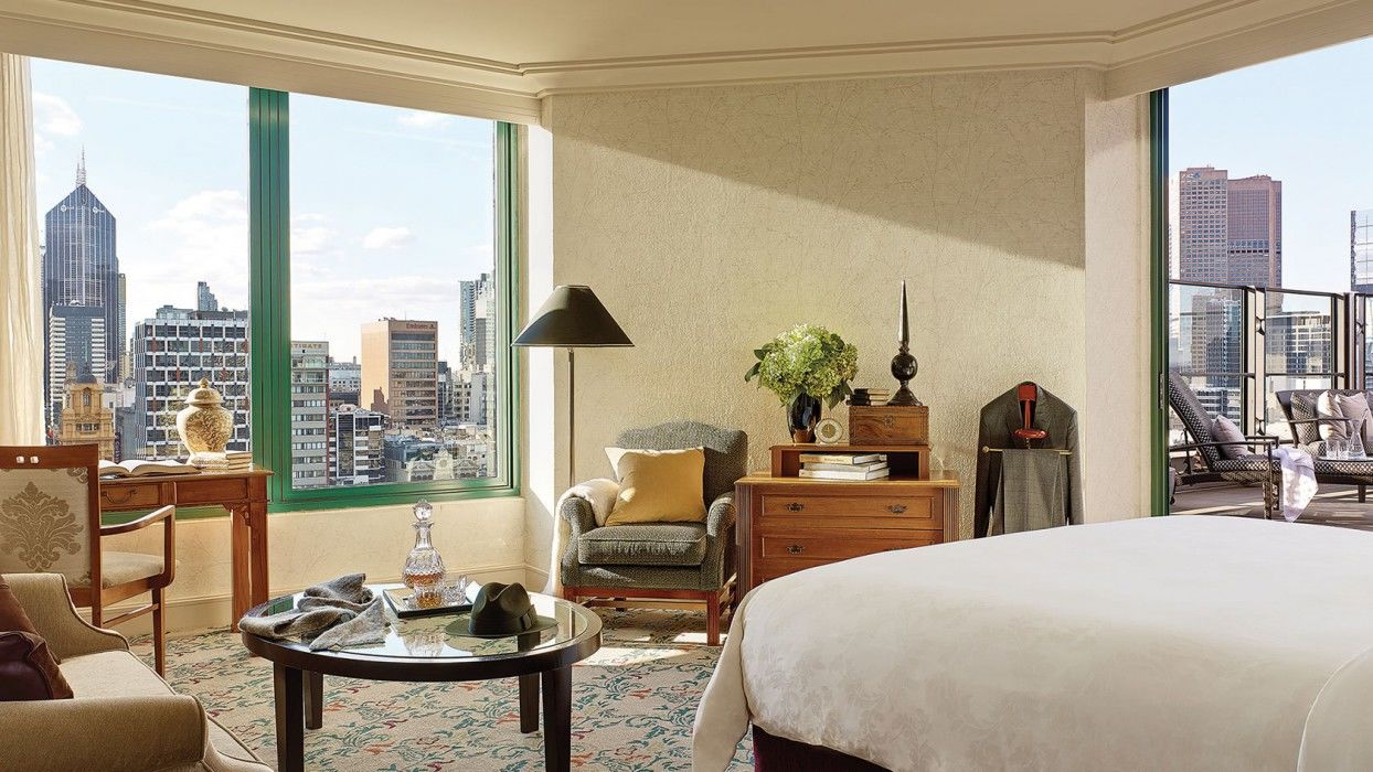 Hotel The Langham Melburne Exterior foto A guest room at the Four Seasons Hotel